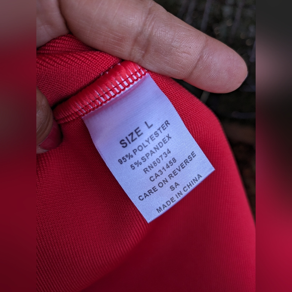 New Beautiful Bella Barnett Dress, red color,‎ size Large, bodycon. - Picture 6 of 14